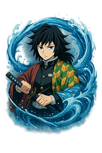🌊 Camisa Giyu Tomioka – Coleção Demon Slayer