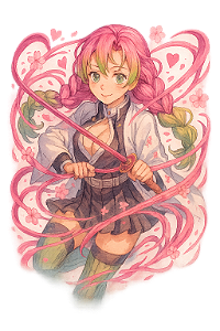 🌸💖 Camisa Mitsuri 2 Kanroji – Coleção Demon Slayer