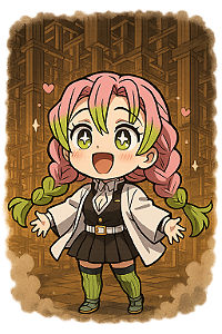 🍡 Mitsuri Perdida – Coleção Chibi