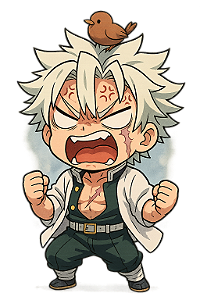 😡 Sanemi Revoltado – Coleção Chibi