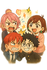 ✨👻 Quarteto DanDaDan – Versão Chibi