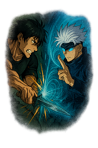 ✨⚡ Gojo x Toji – Jujutsu Kaisen | Camisa Anime