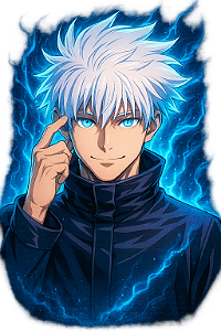✨💥 Gojo Satoru Olhos de Infinito – Jujutsu Kaisen | Camisa Anime