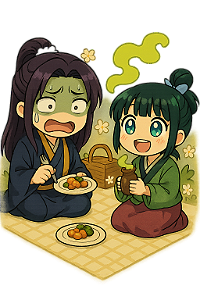 ✨🍙 Maomao & Jinshi Chibi – Piquenique Estranho | Diário de uma Apotecária