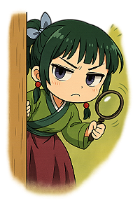 ✨🔍 Maomao Detetive Chibi – Olhar Investigativo | Diário de uma Apotecária