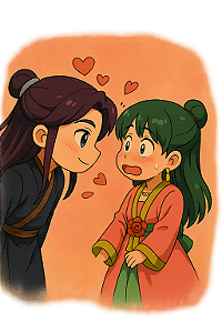 ✨💞 Encanto Inesperado Chibi – Jinshi & Maomao | Diário de uma Apotecária