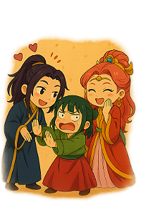 ✨😂 Flertes e Risadas Chibi – Jinshi, Maomao & Lady Gyokuyou | Diário de uma Apotecária