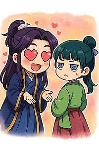 ✨😍 Olhares e Desentendimentos Chibi – Jinshi & Maomao | Diário de uma Apotecária