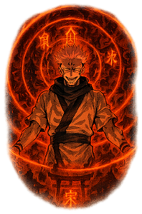 ✨🔥 Sukuna Aura – Jujutsu Kaisen | Camisa Anime