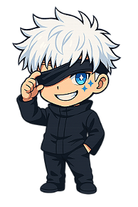 ✨😎 Chibi Gojo Descolado – Jujutsu Kaisen | Camisa Anime