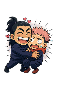 ✨🎉 Abraço Chibi – Jujutsu Kaisen | Camisa Anime