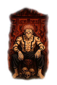 ✨👑 Sukuna Trono – Jujutsu Kaisen | Camisa Anime