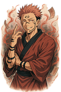 ✨🔥 Sukuna Galã – Jujutsu Kaisen | Camisa Anime