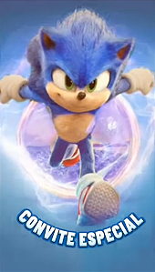 Convite Animado tema Sonic