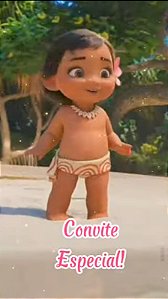 Convite Animado Moana Baby