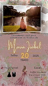 Convite Animado Debutante