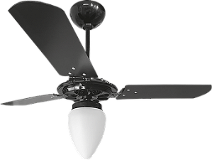 Ventilador De Teto Rico Preto/Preto 127V Ventex