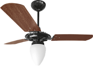 Ventilador De Teto Rico Preto/Mogno 127V Ventex