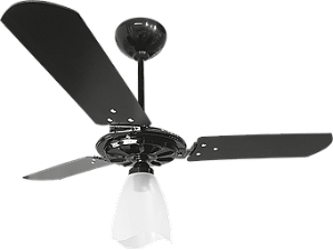 Ventilador De Teto Yris Preto/Preto 127V Ventex