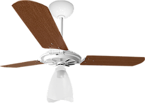 Ventilador De Teto Yris Branco/Mogno 127V Ventex