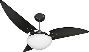 Ventilador De Teto Noronha Ventex Preto 220V 3 Pás Led Branco Frio