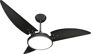 Ventilador De Teto Maragogi Ventex Preto 127V 3 Pás Led Branco Frio