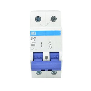 Disjuntor Bipolar Mdw-c/ MDWP 20A 5ka Weg