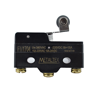 Chave Fim de Curso Preta Haste Curta Roldana TM1704/FM1704