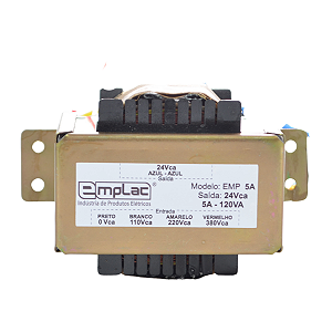 Transformador De Comando 110/220/380V Saída 24V 5A 120VA (7550)