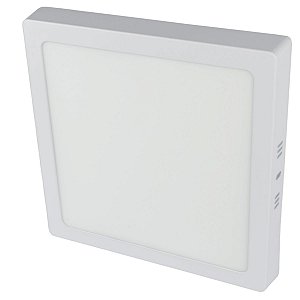 Plafon de Led Sobrepor Quadrado 18W 6500k Branca