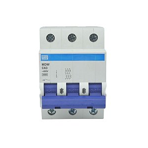 Disjuntor Tripolar Mdw-c 63A 5ka Weg