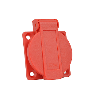Tomada de Emb/Tampa 2P+T 20A Padrao Brasileiro Vermelha