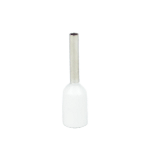 Terminal Tubular Simples 0,75MM Cinza/Branco Pacote 100PC