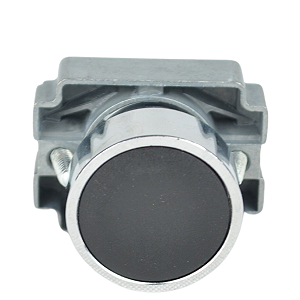 Botao de Impulso Metalico Preto 22MM 1NA