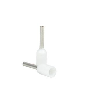 Terminal Tubular Simples 0,50MM Branco Pacote 100pç
