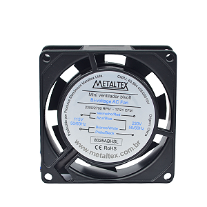 Ventilador Painel 80x80x25MM Bivolt