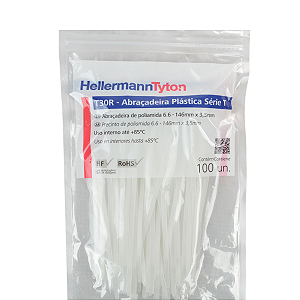 Abracadeira de Nylon 3,6 x 146MM Branca T30R Hellermann PCT100UN