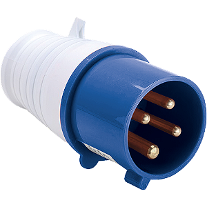 Plugue Industrial 3P+T 9H 16A Azul  IP44 Lukma/Soprano