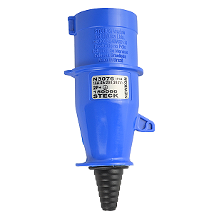 Plugue Industrial Steck/Lukma 2P+T 16A 200/250V 6H AZ IP44 N3076
