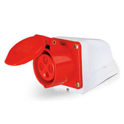 Tomada Industrial Sobrepor 3P+T 32A 6H 380V Vermelha Lukma