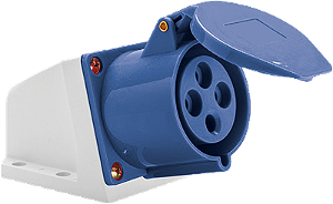 Tomada Industrial Sobrepor 3P+T 32A 9h Azul