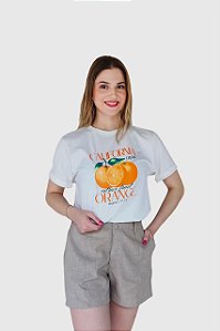 Blusa Algodão Estampa Orange