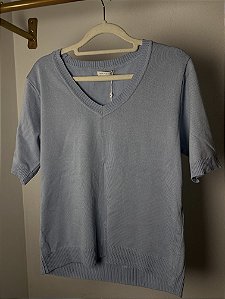Blusa Manga Curta Em Tricot
