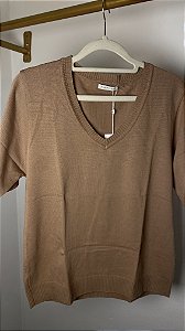 Blusa Manga Curta Em Tricot