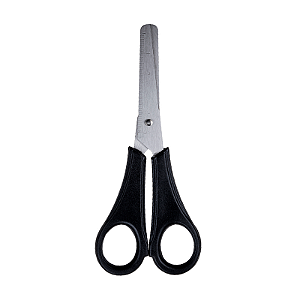 Tesoura Escolar Black Inox 130Mm Cabo Preto Cx/60 Und Leoeleo