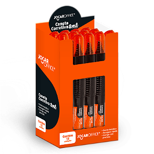 CORRETIVO CANETA 8ML - DISPLAY C/ 12 UND JOCAR OFFICE