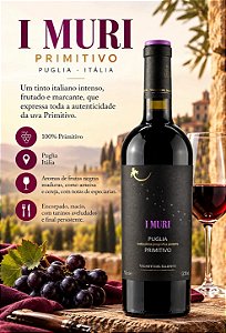 Vinho Italiano I Muri Primitvo Puglia