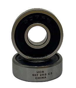 Rolamento 607 2RS C3 - UCR - Kit com 10 unidades (PRODUTO IMPORTADO - PRIMEIRA LINHA)