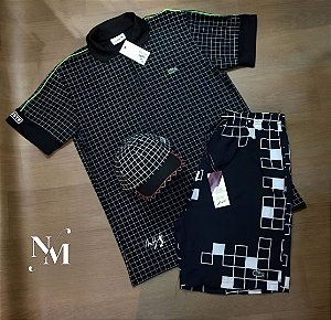 Conjunto Polo Sport Dri-Fit Quadriculado