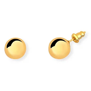Brinco de Bola Banhado a Ouro 18K